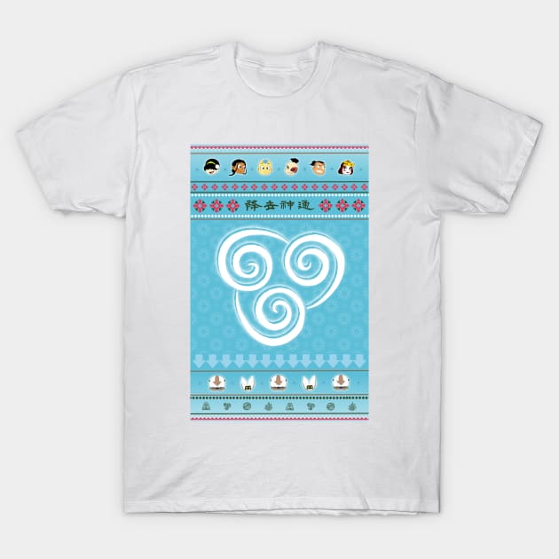 Avatar the Last Airbender Festive Chibis Ugly Christmas Sweater Style T-Shirt by PurpleMoose